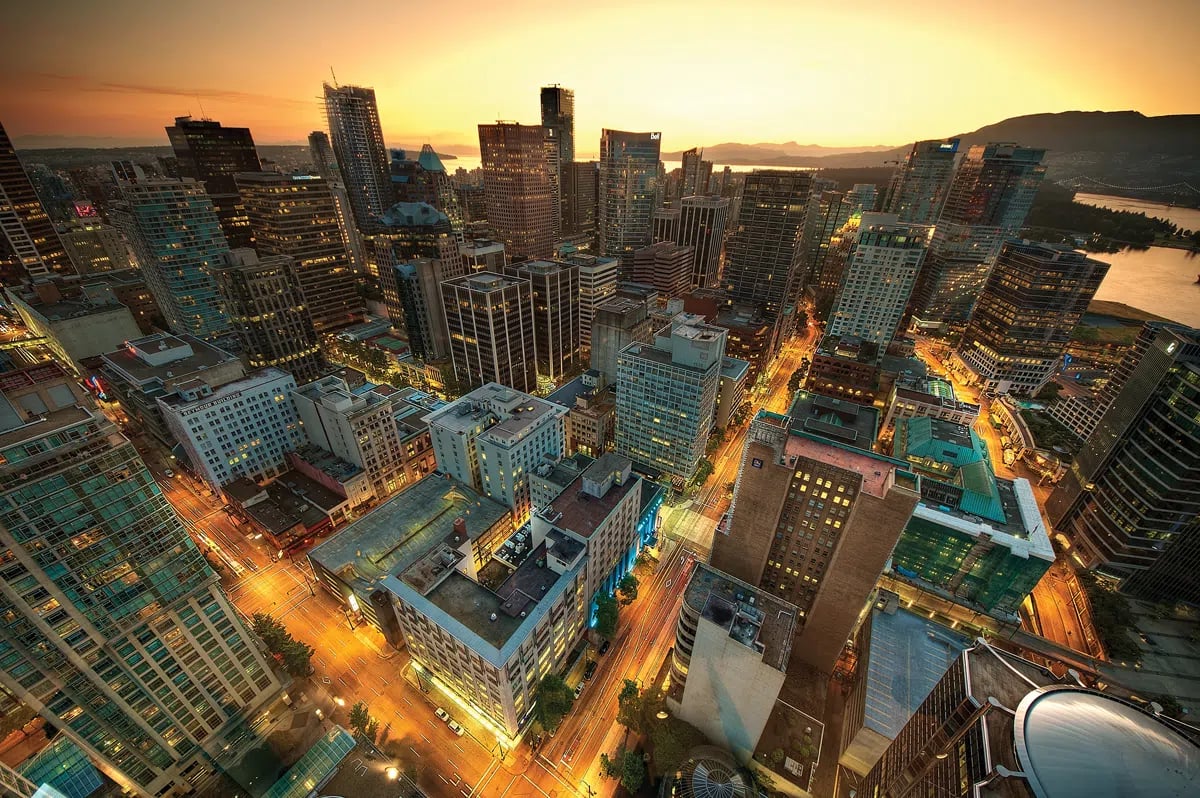 Vancouver - downtown sunset