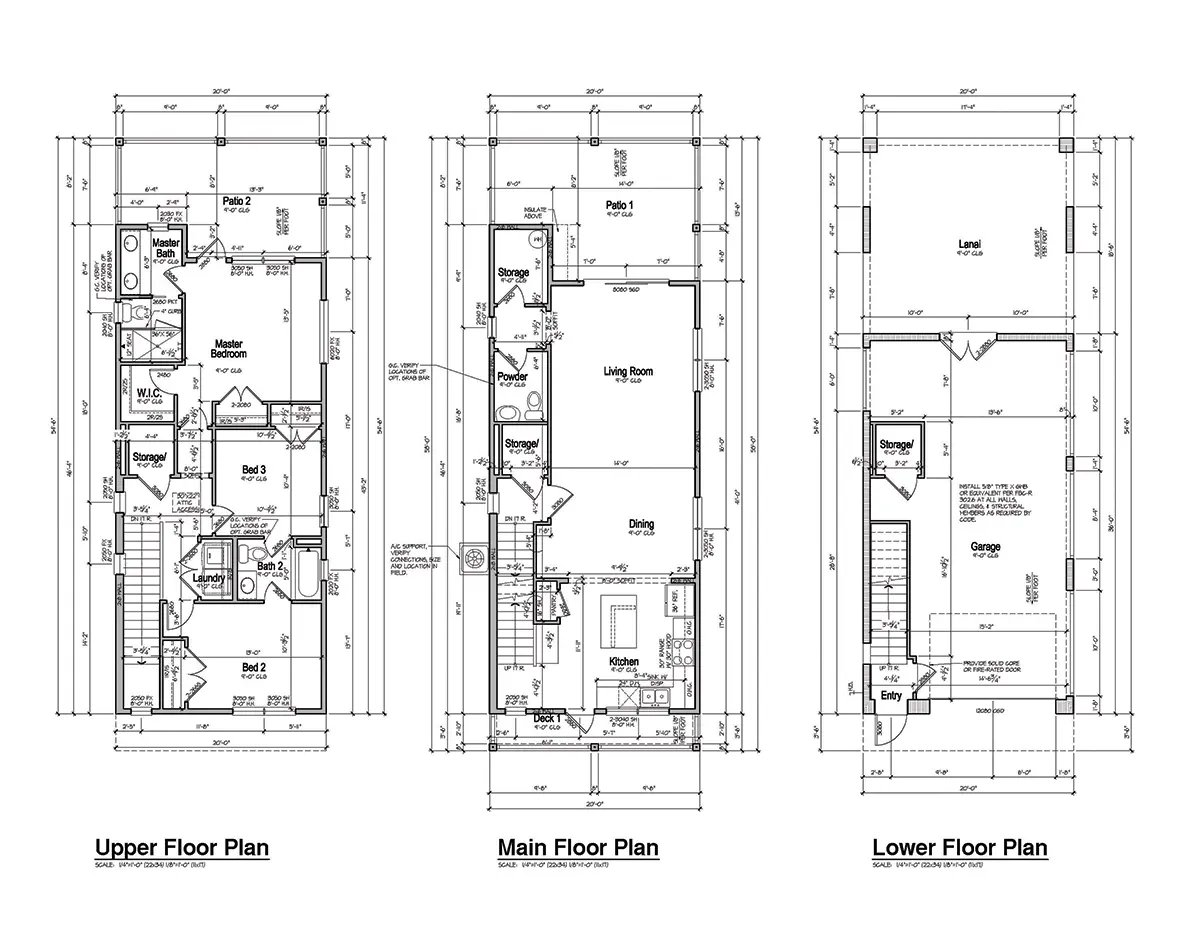 Hunters 3 Bdrm Floorplan