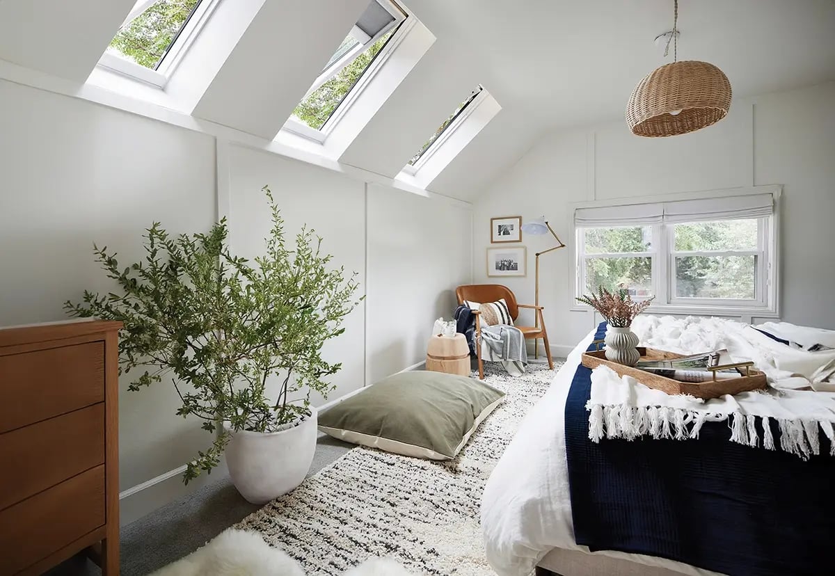 VELUX 5325-Skylights-VSS-Shades-AI-Bedroom