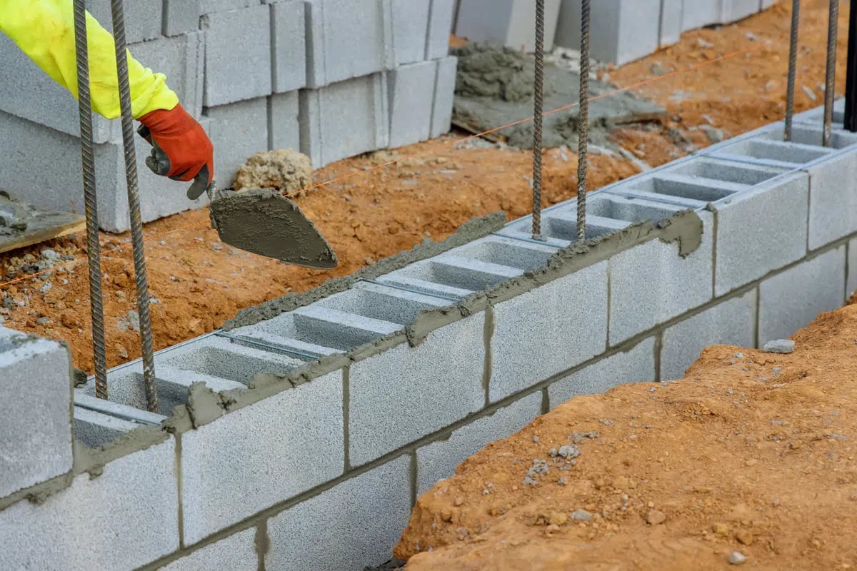 Concrete block walls