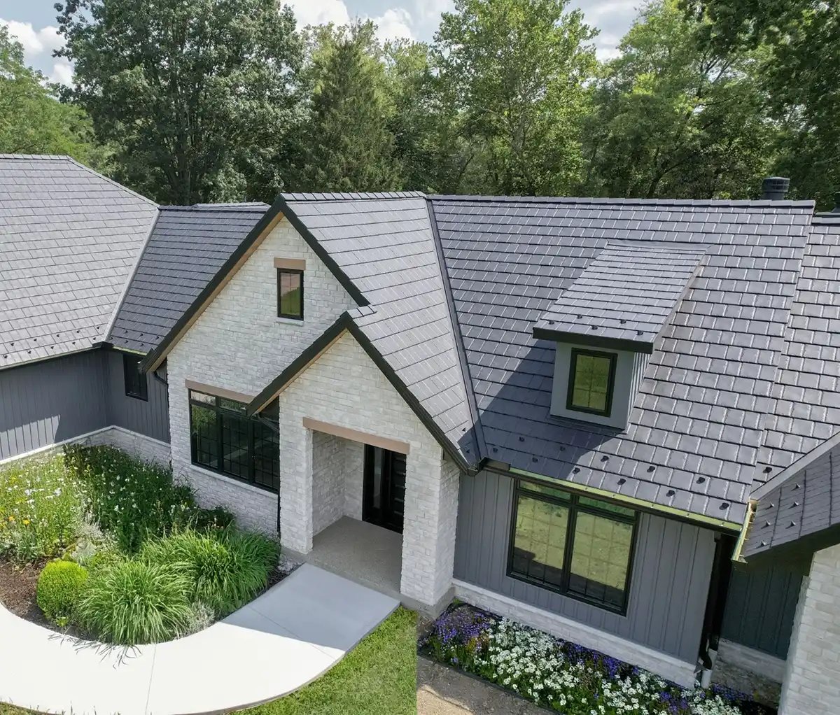 Coalstone Slate roof Legacy steel door