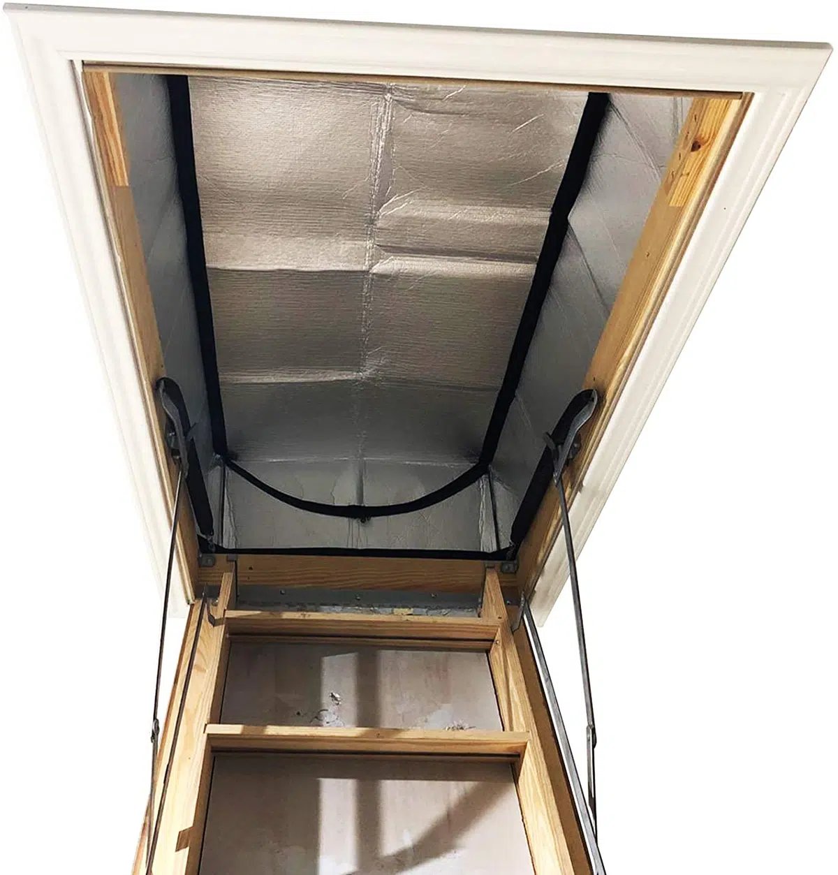 Attic Stairs Insulation Cover with Easy Zipper Access Double-Sided