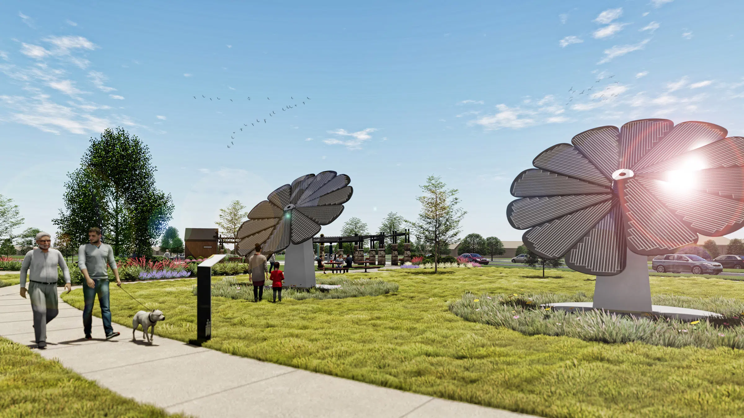 Sonders-Evernew Park Solar Flowers 