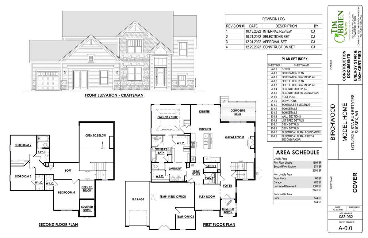 Birchwood Model Home plans-thumbnail